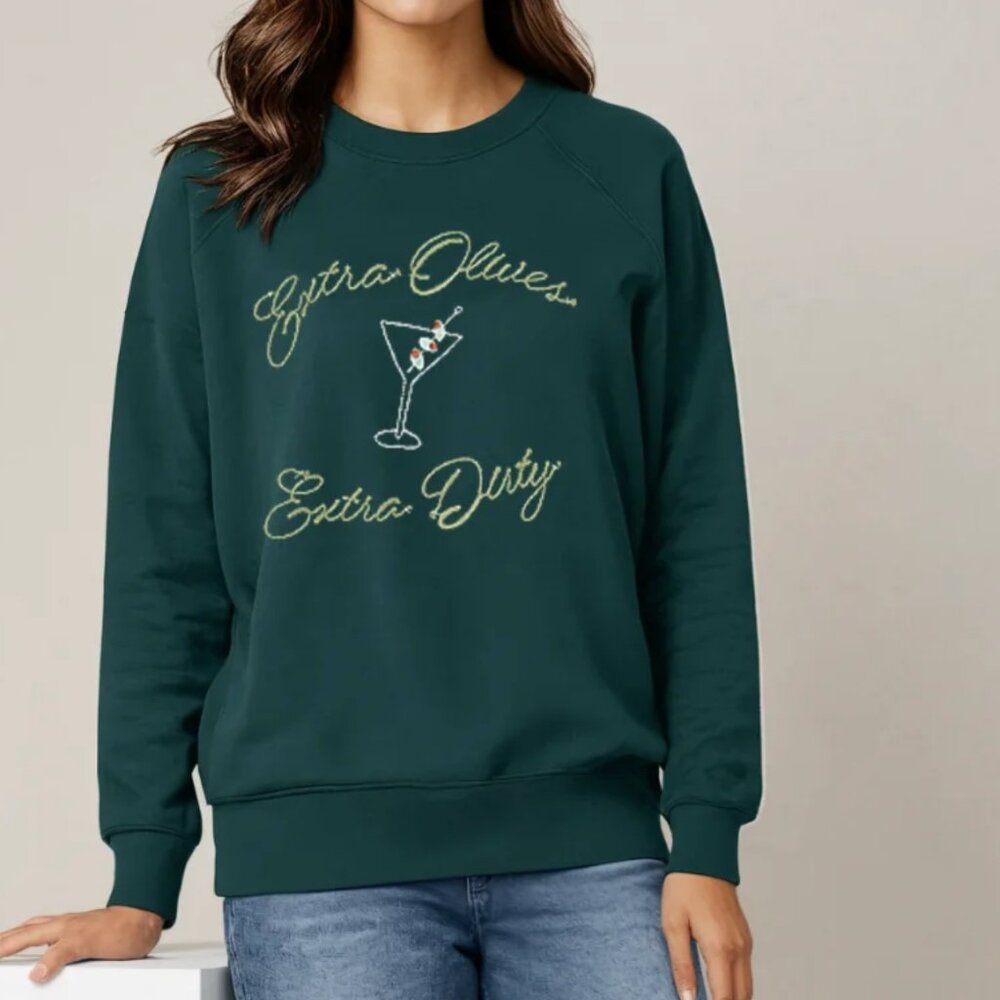 WILDFOX Extra Dirty Bailey Sweater - Pine Grove